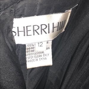 Size 12 Sherri Hill floral corset back prom dress